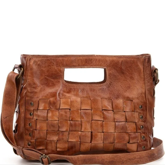 Bed Stu Cognac Orchid Woven Hand Bag - Picture 2 of 16